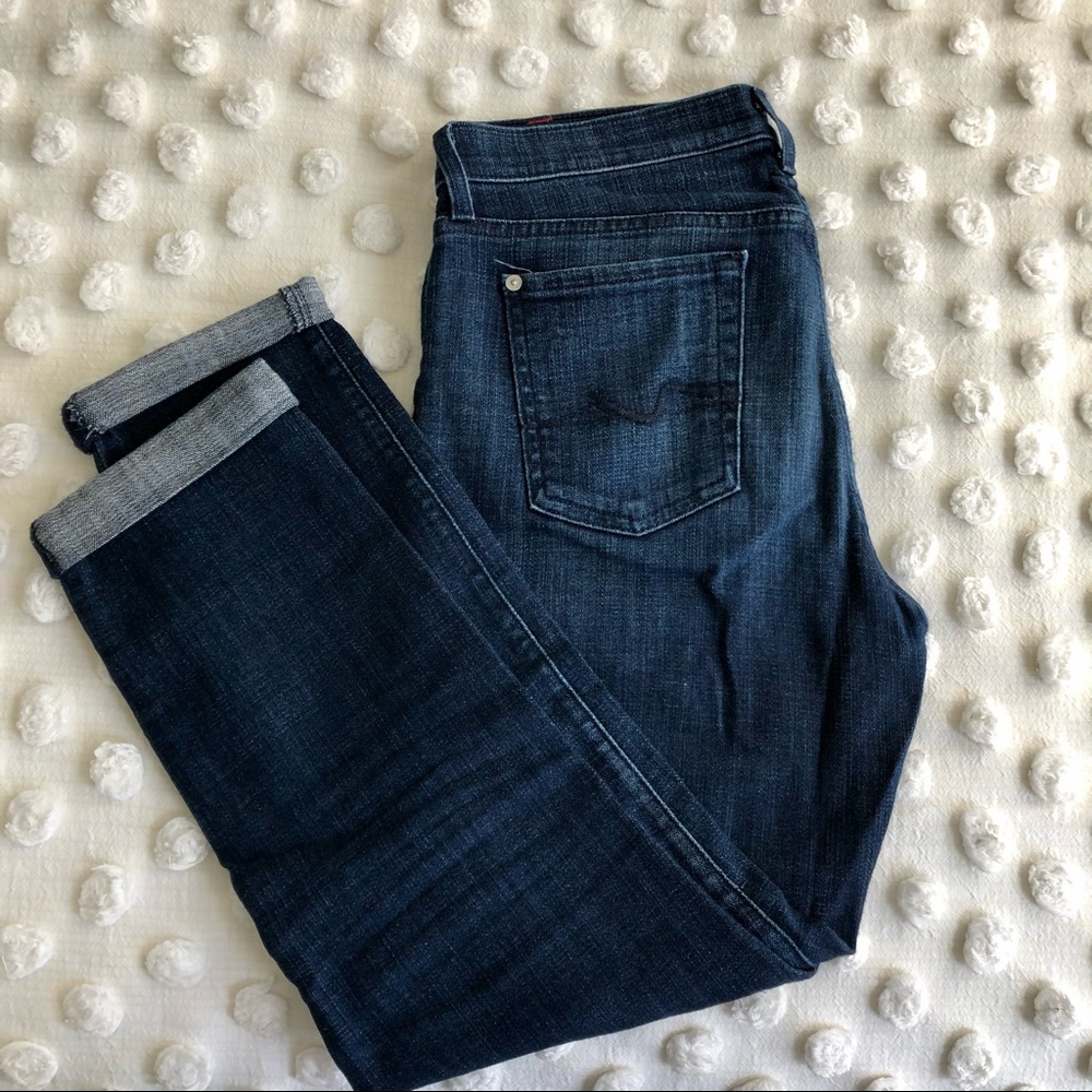 7 for All Mankind Crop Boyfriend Jeans
